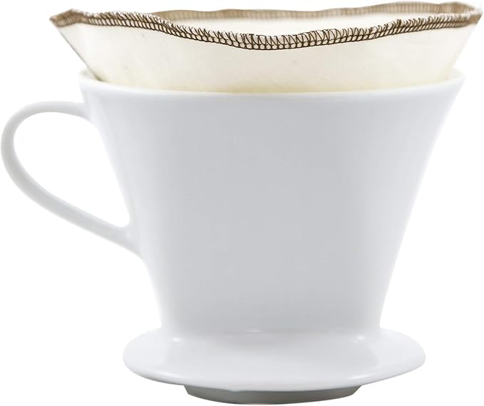 CoffeeSock ’The Original’ Reusable 100% Organic Cotton Coffee Filters - 2 pk Cone #2 Filters | Coffee Sock Cloth Drip 2 Coffee Filter | Organic Cotton Alternative - Zero-Waste & Eco-Friendly - C2