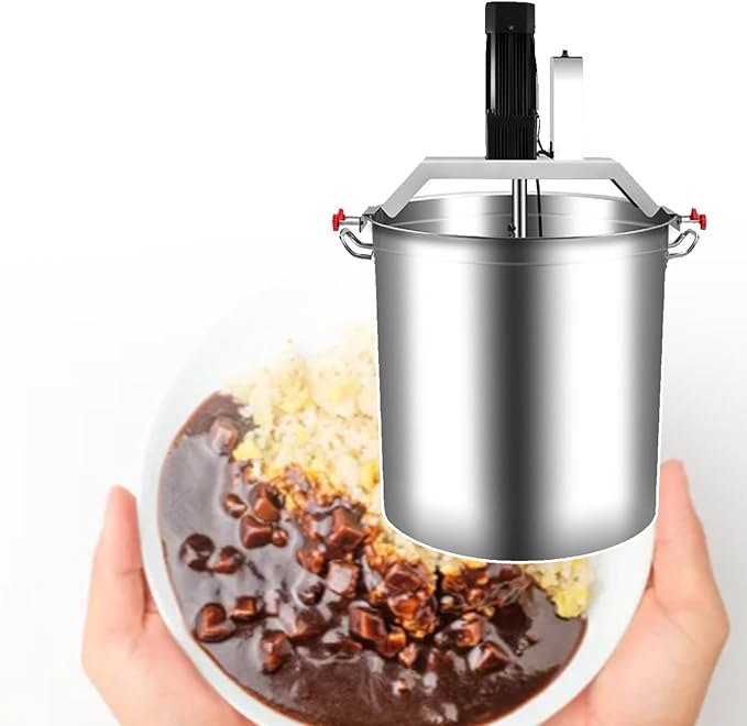 Automatic Pot Stirrer For Cooking, 40~140Large Capacity Heating Mixer Machine, Stainless Steel Self Stirring Pot, For Dessert Shops And Food Stalls,80L-110V
