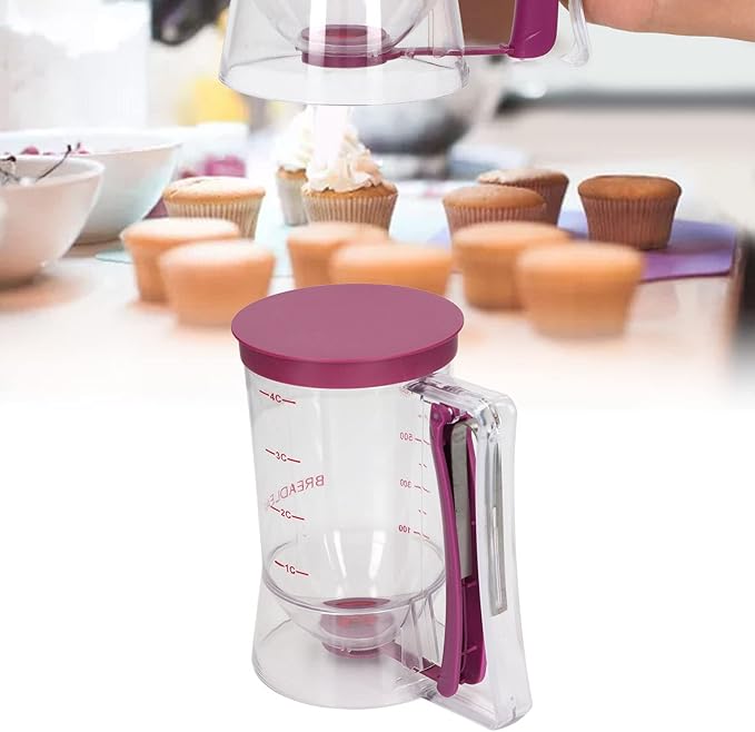 Pancake Batter Dispenser, Batter Dispenser with Squeeze Handle for Pancakes, Waffles, Muffins, And Crepes Baking Tools 900ml