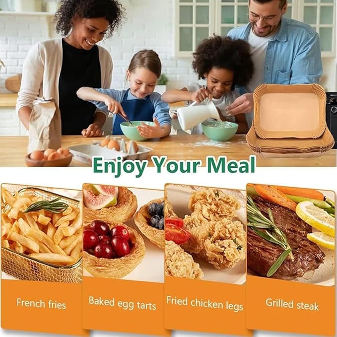 FN101GY Air Fryer Silicone Liners for Ninja Crispi FN101GY/FN101SG/FN101ST, Non-Stick Glass Air Fryer Accessories Reusable Airfryer Replacement,Big for 4QT & Small for 6 Cup Container