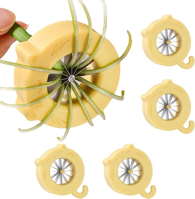 Professional Green Onion Shredder & Slicer - 12 Blade Stainless Steel Scallion Cutter with Safety Design, Perfect for Blooming Onion, Chili & Celery (4)