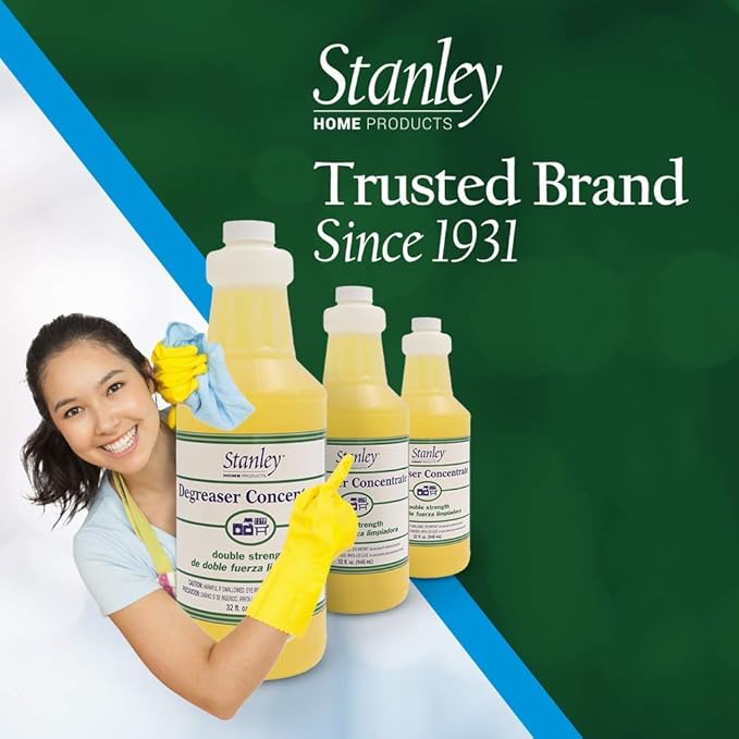 Stanley Degreaser Concentrate with Spray Bottle – Heavy Duty Cleaner for Grease, Grime, Kitchen & Home Surfaces – Multi-Purpose Formula for Home (with Spray Bottle)