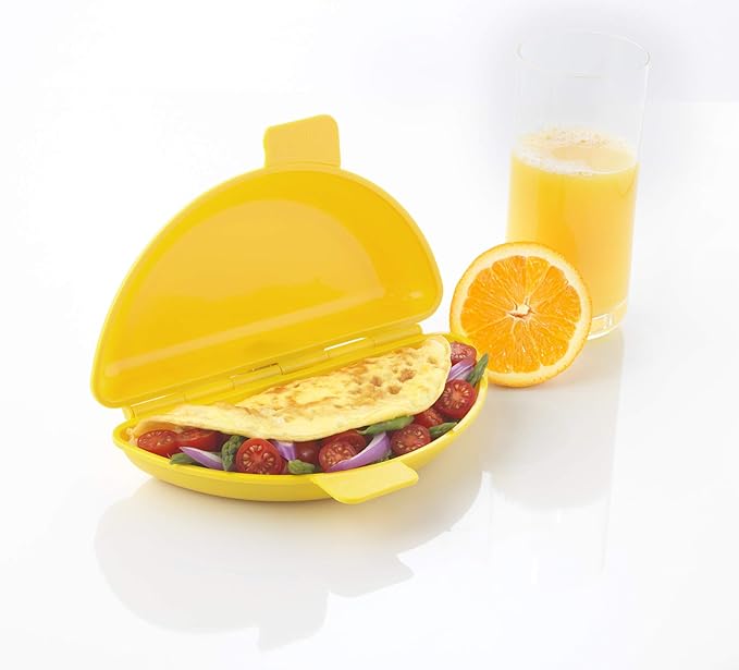 GoodCook Everyday Microwave Omelet Maker, 2–4 Egg Size, Nonstick Coating, Yellow