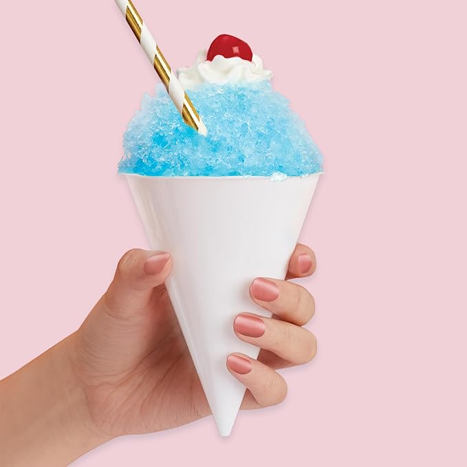 ZOKU Snow Cone Machine, Easy-to-Use Shaved Ice Maker with Stainless Steel Blades for Homemade Frozen Treats, Perfect for Icy Drinks, Slushies, and Margaritas