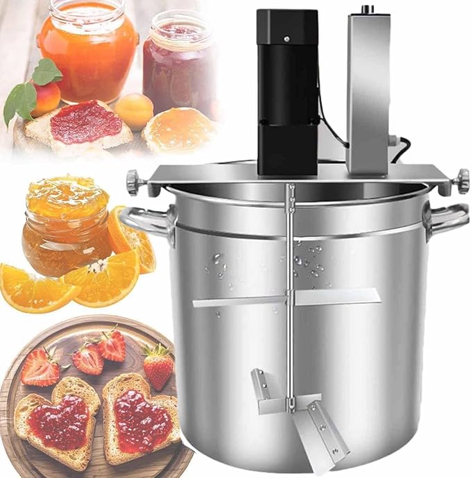Automatic Food Mixer Sauce Stirrer Frying Machine Electric Mixer Machine Commercial Pot Seasoning Bottom Soup Sauce Stirrer for for Making Jam, Sauce 25L