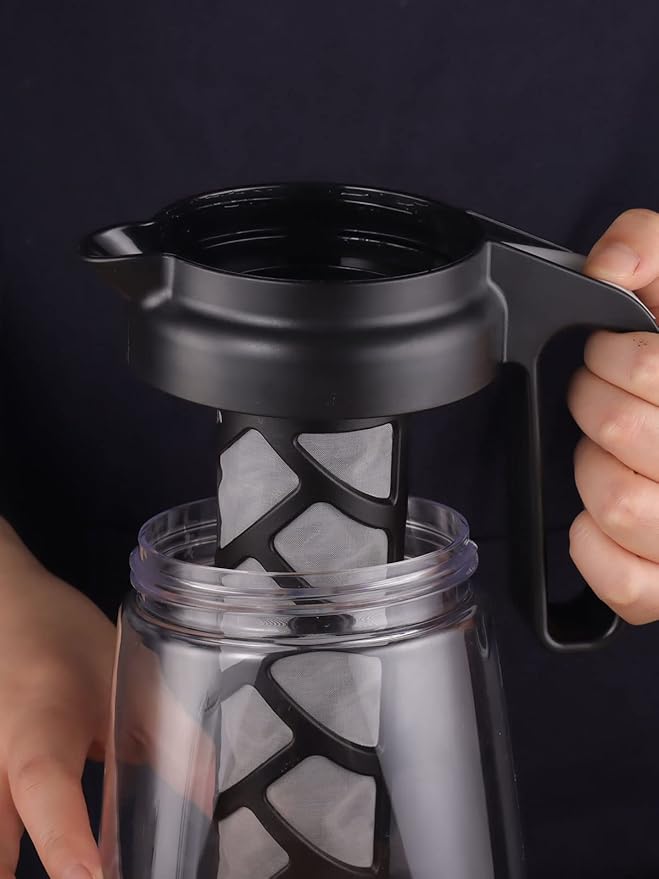 Sivaphe 64oz Cold Brew Coffee Maker Filter Reusable, Replacement Large Ice Coffee/Tea Maker Infuser, 2L Loose Tea Fruit Mesh Infusion Beverage Pitcher Accessory