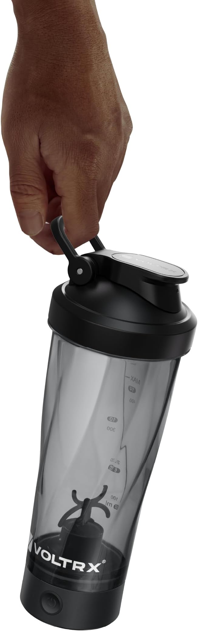 VOLTRX VortexBoost Electric Shaker Bottle, USB C Rechargeable Protein Shake Mixer, Shaker Cups for Protein Shakes and Meal Replacement Shakes, BPA-Free, Made with Tritan, Solar Red, 24oz