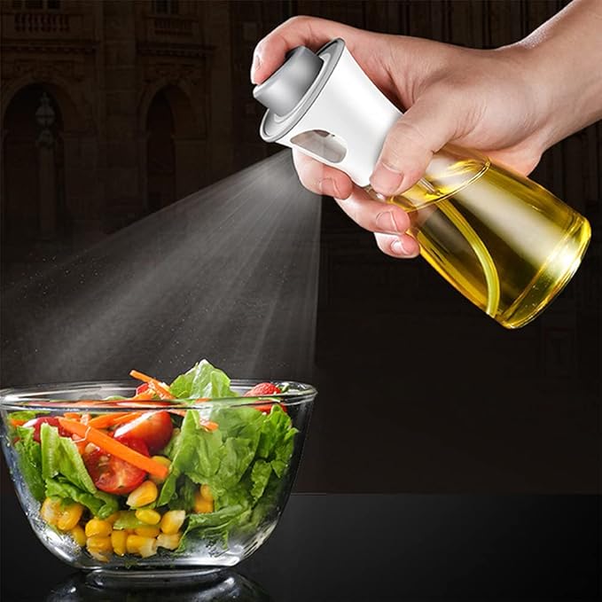 Oil Sprayer for Cooking, 180ml Glass Oil Dispenser Bottle Spray Lemon Juice Sprayer forSalad, Baking, Cleaning, Plants(blue)