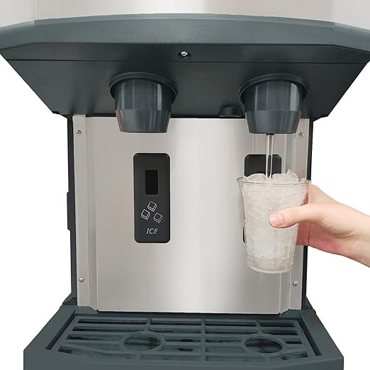 Scotsman Meridian Touchfree Countertop Nugget Ice Maker & Water Dispenser - 260 lb/Day, 12 lb Storage Bin, Stand