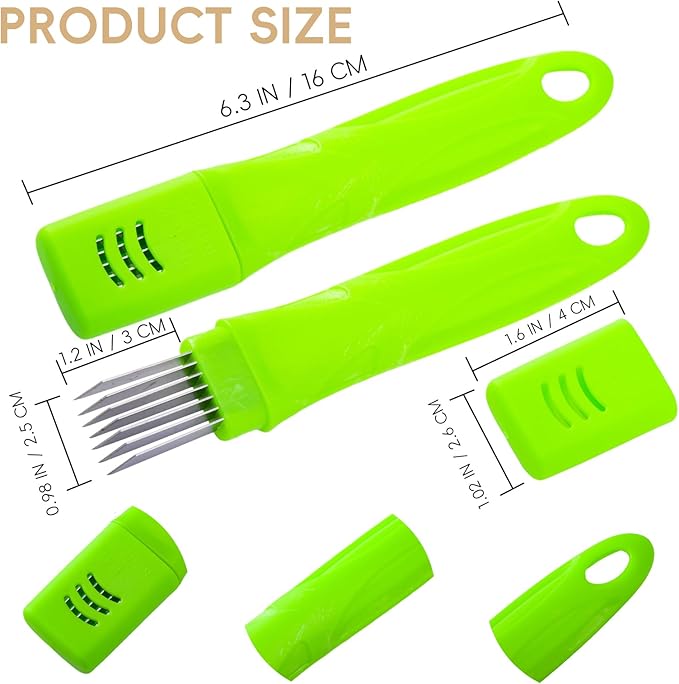 XJMWXHFC 2Pcs Chopped Green Onion Knife, Scallion Cutter Shred Knife, Vegetable Cutter Sharp Scallion Cutter Shred Knife, Stainless Steel Household Multifunctional Food Slicer Gadget