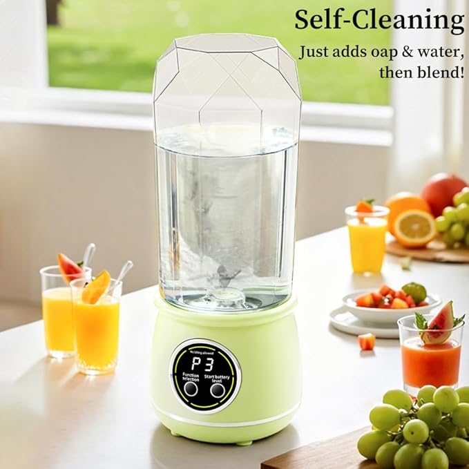 Portable Blender, 20oz Small Blender for Smoothies, Personal Juice Mixer with 10 Sharp Blade, Mini Shaker for Shakes and Smoothies, Smoothie Maker with Extra Lid for Travel, Office, Gym, Home