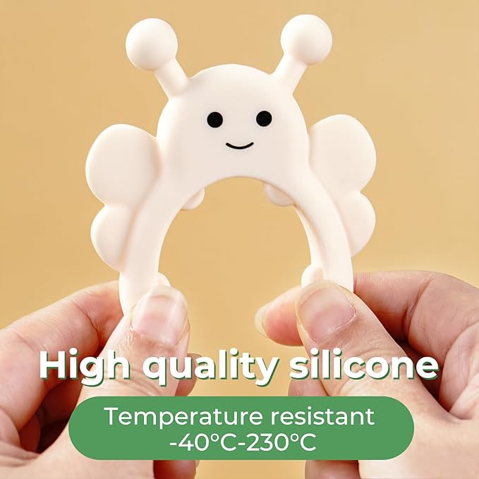 Bee Spoon Holder Cute Spoon Rest for Stove Top, Steam Releaser & Lid Lifter – Heat Resistant Silicone Cooking Gadget, Fun Kitchen Accessories, Unique Cooking Gift