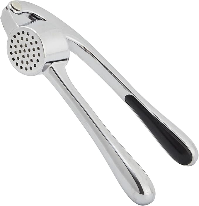 HiramWare Garlic Press, Premium Rust Proof Kitchen Garlic Mincer Crusher Squeezer with Ergonomic handle, Ginger Crusher with Good Grip, Easy to Clean, Dishwasher Safe