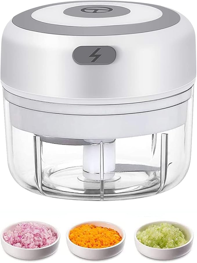 Electric Mini Garlic Chopper, 100ML Food Chopper Garlic Mincer USB, Portable Small Food Processor for Vegetables
