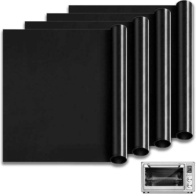 Air Fryer Oven Liners for Bottom of Oven, 13.8 * 11.4 Non-Stick Heat Resistant Reusable Liners Baking Mat Accessories for COSORI 32Qt 13 in 1 C130 CO130 12 in 1 Air Fryer Toaster Oven, 4 Pack