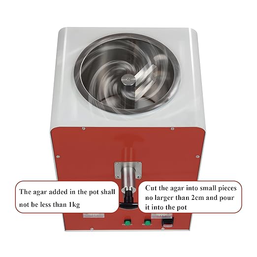 EustomA Agar Gel Mixer,5L Stirrer Machine for Melting and Mixing Duplicating with Visible Window Mini Automatic Dental Lab Equipment