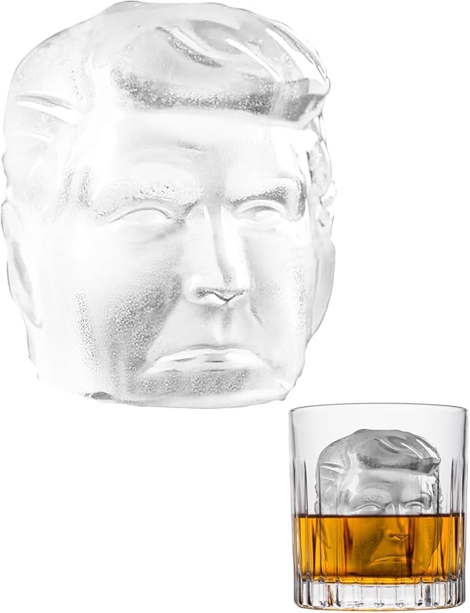 Clear Ice Cube Maker Mold-VDHU 2.4"Ice Cube Trays/Funny Presidential Head Molds,Easy-Release Ice Maker for Easter,Whiskey Cocktail,Bourbon,holidays,parties,Birthday Gift Men/Dad