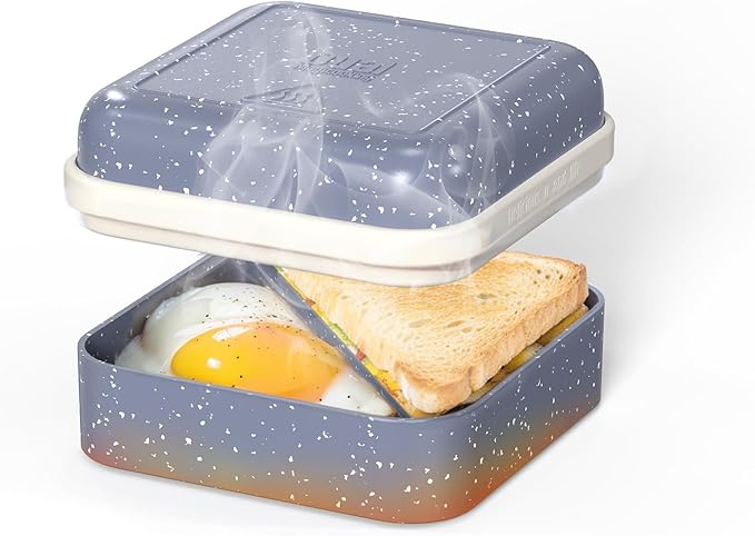 Magic Cooking Box Microwave Cookware,7-in-1 Microwave Cooker Fast Cooking Reheating Steamer for Rice Eggs Meat Ramen Vegetables Soup, Aluminum Alloy Dishwasher Safe