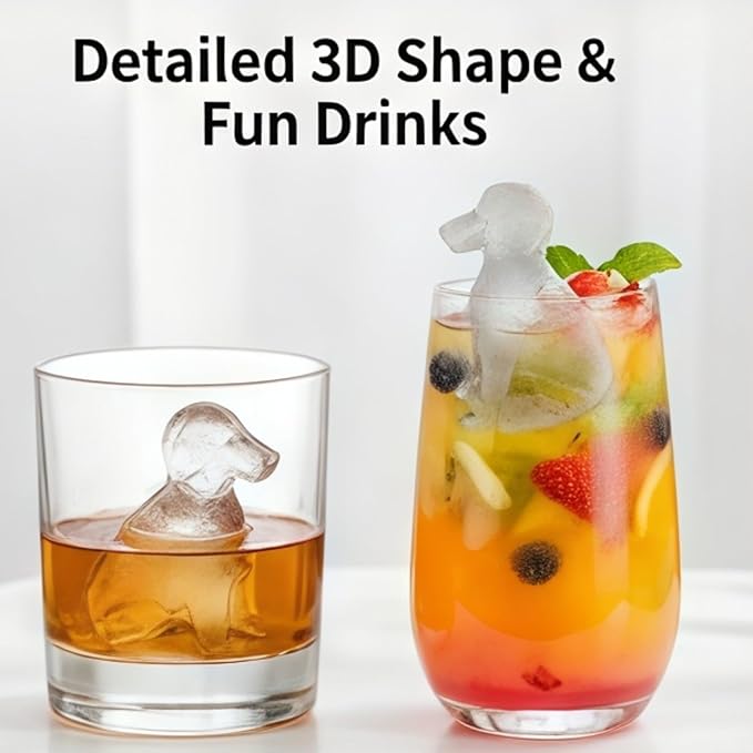 2026 New 3D Cat Ice Cube Mold: Bulldog Whiskey Ice Cube Mold Tray Set Molds Small For Freezer Mini Cat Shaped Silicone Tiny Block Shaved Plunge Cooler Cute Cocktails With Lid Fancy (Corgi)
