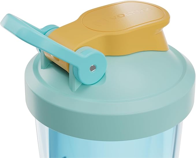 VOLTRX VortexBoost Electric Shaker Bottle, USB C Rechargeable Protein Shake Mixer, Shaker Cups for Protein Shakes and Meal Replacement Shakes, BPA-Free, Made with Tritan, Denim Dust, 24oz