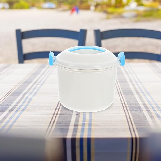 UPKOCH Microwave Rice Cooker 6 Cup Small Plastic Steamer for Rice Vegetables and Eggs Dishwasher Safe Microwave Cookware for Home and Office Kitchen