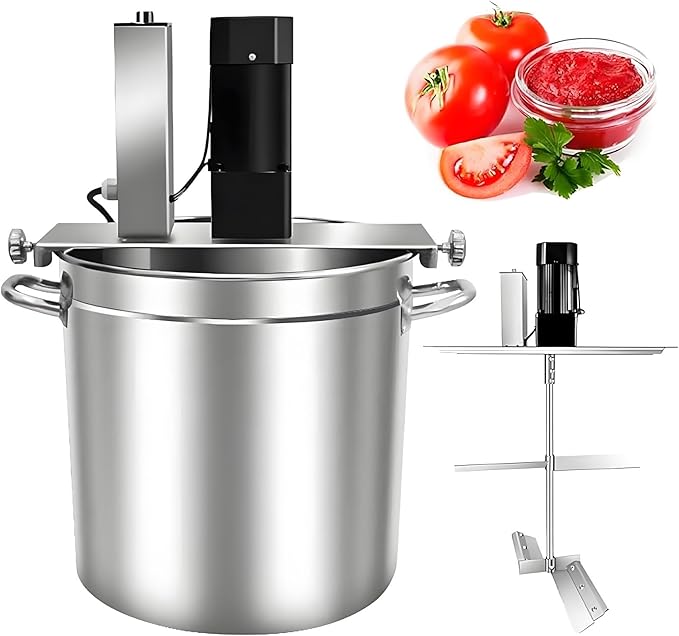 Automatic Pot Stirrer Mixer, Commercial Automatic Food Mixer, 30L/40L/50L/60L Optional, with Timer Function, for Sauces, Jams, Meat Sauces, Chili Sauces. 30L