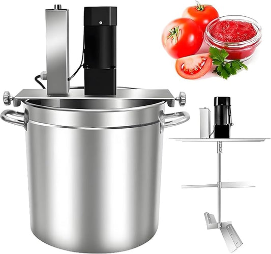 Automatic Pot Stirrer Mixer, Commercial Automatic Food Mixer, 30L/40L/50L/60L Optional, with Timer Function, for Sauces, Jams, Meat Sauces, Chili Sauces. 50L