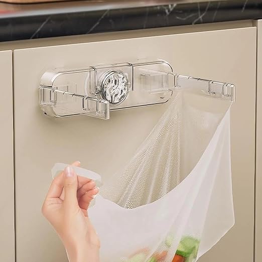 Temvue Kitchen Trash Bag Holder,Suction Cup Plastic Bag Holder,Grocery Bag Holder