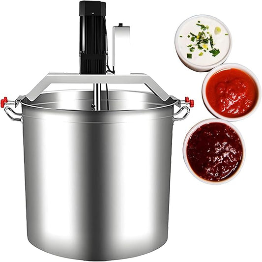 Commercial Self Stirring Pot, Direct Heating Automatic Pot Stirrer, Seasoning Bottom Soup Sauce Stirre, for Jams, Sauces, Commercial Kitchens,110V