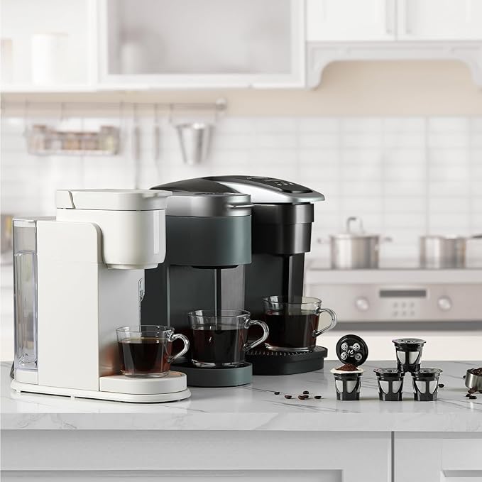 Reusable K Cups for Keurig, 4-Pack Refillable Coffee Pods with 5 Holes, Compatible with Keurig K Supreme, K Slim, K-Duo Gen2, K-Brew Chill (MultiStream Technology)