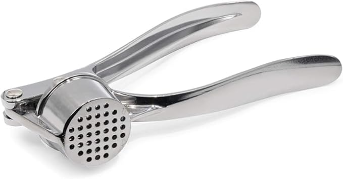 [1 PACK] Stainless Steel Garlic Press - Professional Kitchen Garlic Crusher - Easy Squeeze, Dishwasher safe - Cooking Utensils, Clove Press and Ginger Mincer