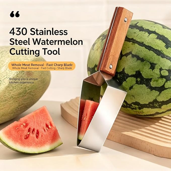Triangle Watermelon Cutter, 2026 New Watermelon Cutter Slicer Tool, Watermelon Cutter Slice Tool,Stainless Steel Watermelon Slicer,Stainless Steel Multifunctional Fruit Slicing And Meat Divider (1PCS)