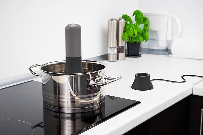 Uutensil Stirr+Timer Unique USB Rechargeable Automaitc Pan Stirrer with Timer - with Cable and Cradle - Teal