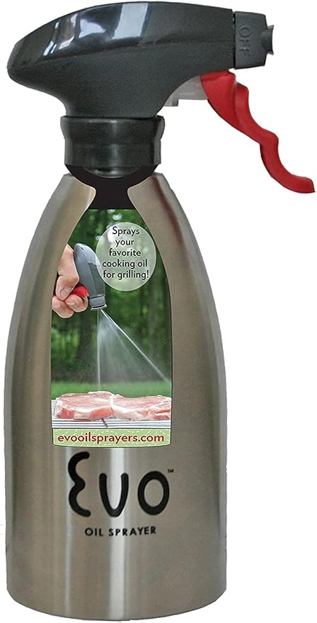 Delta Industries International EVO Oil Sprayer, Non-Aerosol for Olive Oil and Cooking Oils, Stainless Steel 16oz, 16EVOGRILL1-12