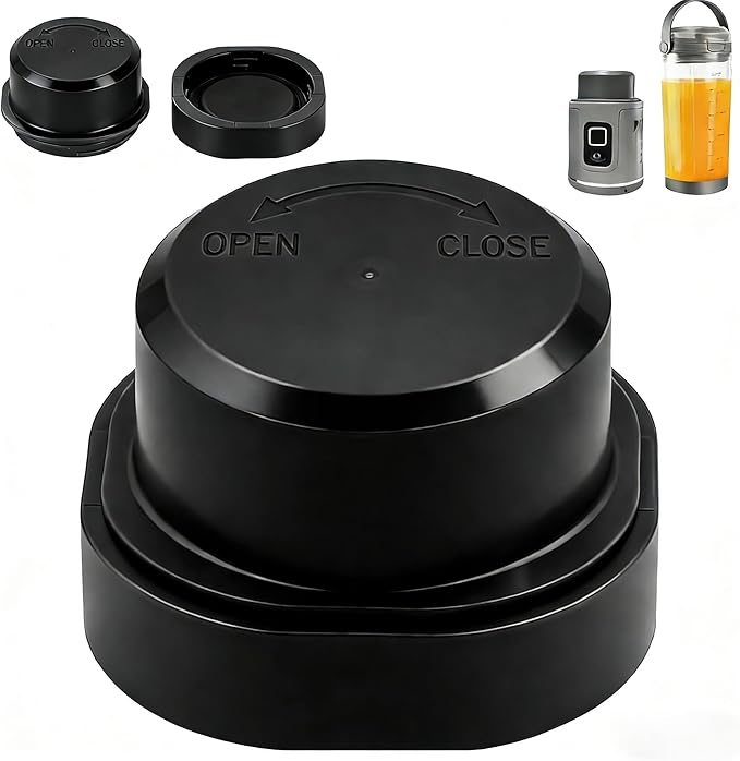 Blade Cover and Vessel Cap Set for Ninja Blast Portable Blender BC100 & BC151 Series Leakproof Replacement Accessories for Food-Grade,Dishwasher-Safe,Black