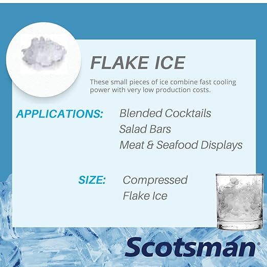 Scotsman UF2020A-1 20" Air-Cooled Flake Undercounter Ice Maker Machine with 57 lb. Storage Capacity, 216 lbs/Day, 115v, NSF
