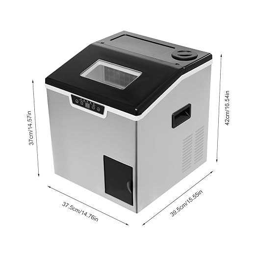 Countertop Ice Maker Dispenser, 2-in-1 Ice Cube Maker, Self Dispensing Pellet Crushed Ice Maker, 88lbs/24H, 15mins Quick Ice Make, 1000g/2.2lbs Ice Storage, Ice Full Indicator