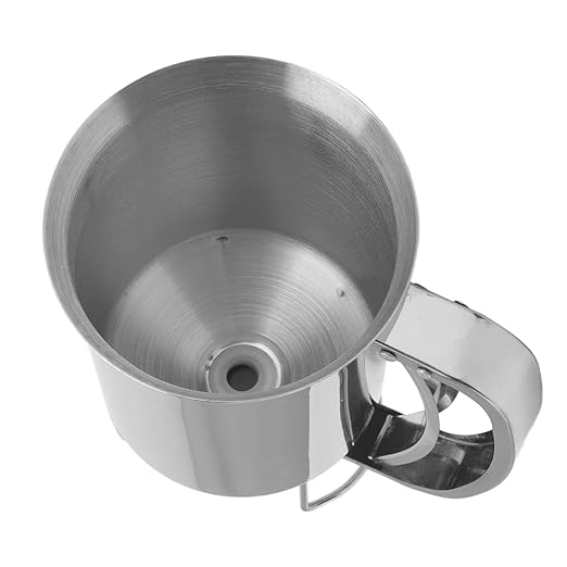 Pissente Pancake Batter Dispenser Handheld Stainless Steel Pancake Dispenser for Baking Cupcakes Muffins, 10.5x16.2cm