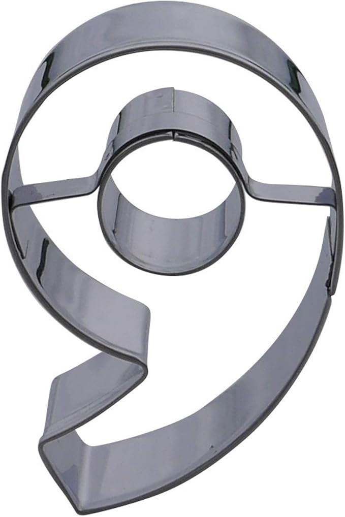 Number 9 Cookie Cutter – Sharp & Safe Stainless Steel Cooking Utensils – Ideal For Sandwiches, Pancakes, Fruits & Crafts – Dishwasher-Safe Bakery Supplies from Sweet Cookie Crumbs (3.1”T x 2.1”W)