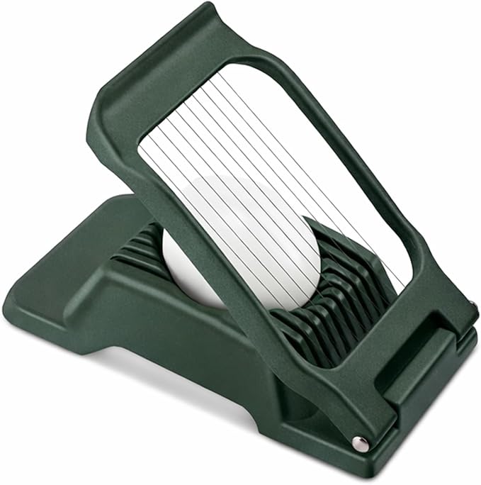 Egg Slicer for Hard Boiled Eggs, Stainless Steel Wire, Multipurpose Heavy Duty Aluminium Egg Cutter for Egg, Salads, Sandwiches, Strawberries, Mushrooms, Soft Cheese, Fruit, Green