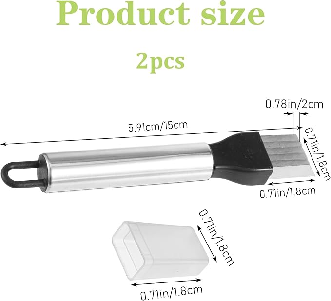 Kitchen Scallion Cutter 2PCS Stainless Steel Green Onion Slicer Professional Scallion Shredding Tool Shred Knife Vegetable Garlic Cutters Multi-Functional Kitchen Tool for Vegetable Onion Garlic