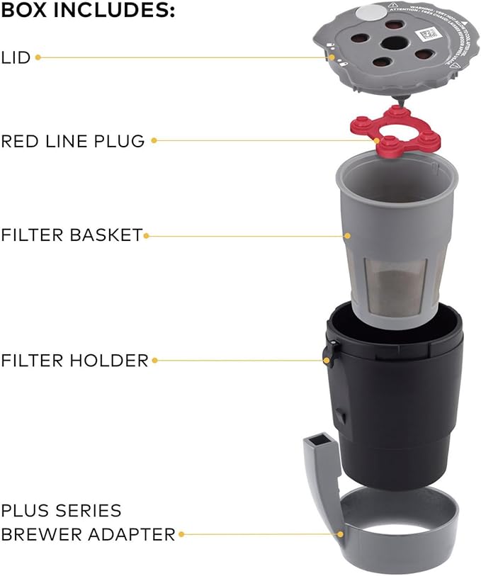 Universal Reusable Filter MultiStream Technology - Gray Reusable Coffee Filter Approved Quality Durable Replacement Parts