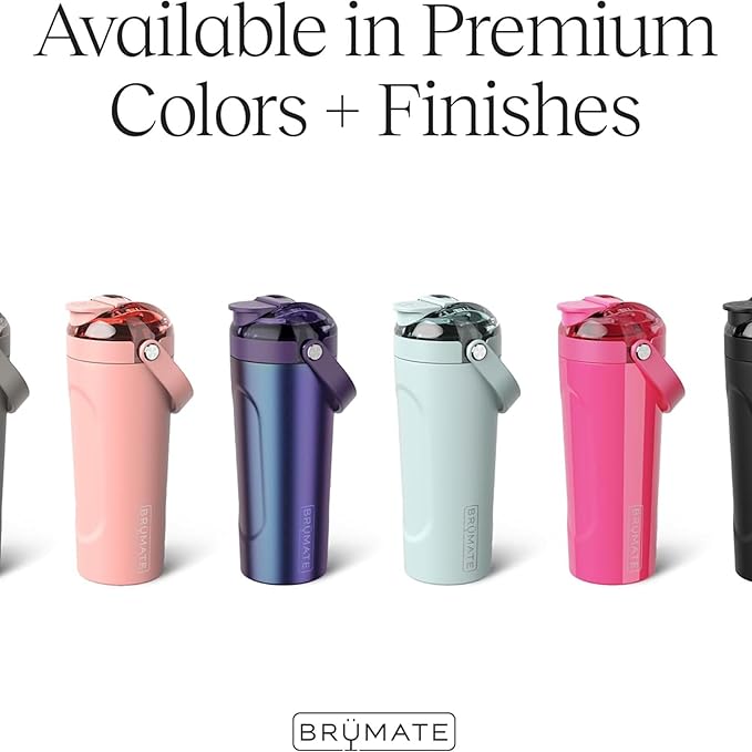 BrüMate MultiShaker Blender Shaker Bottle | 100% Leakproof Insulated Stainless Steel | Pre Workout and Protein Shaker Bottle for the Gym | 25oz (Violet Crush)