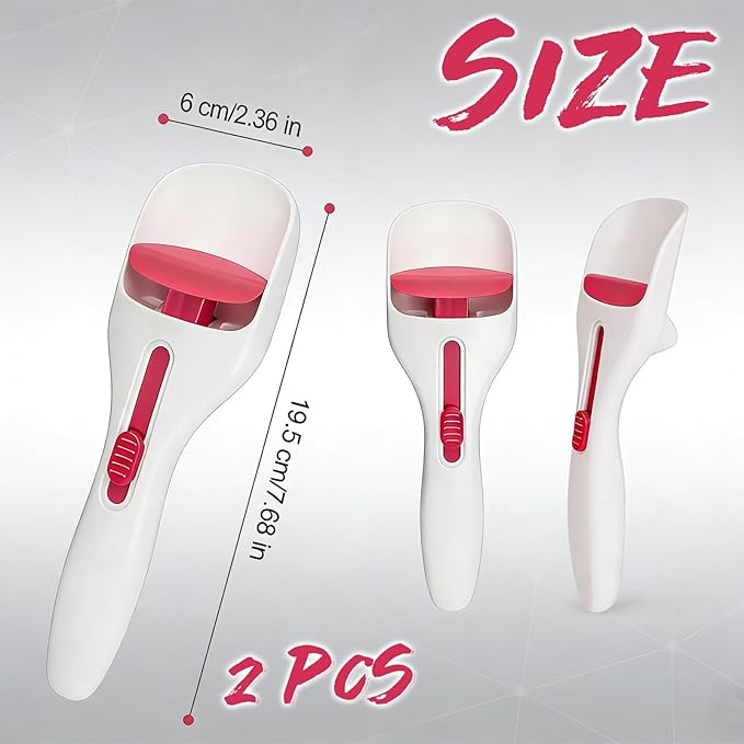 2pcs Pink Pastry Scoop Batter Dispenser with One-Touch Button, Baking & Pastry Dispensing Tool for Muffins, Cupcakes, Cookie Dough & Pancakes, BPA Free Dishwasher Safe Kitchen Gadget