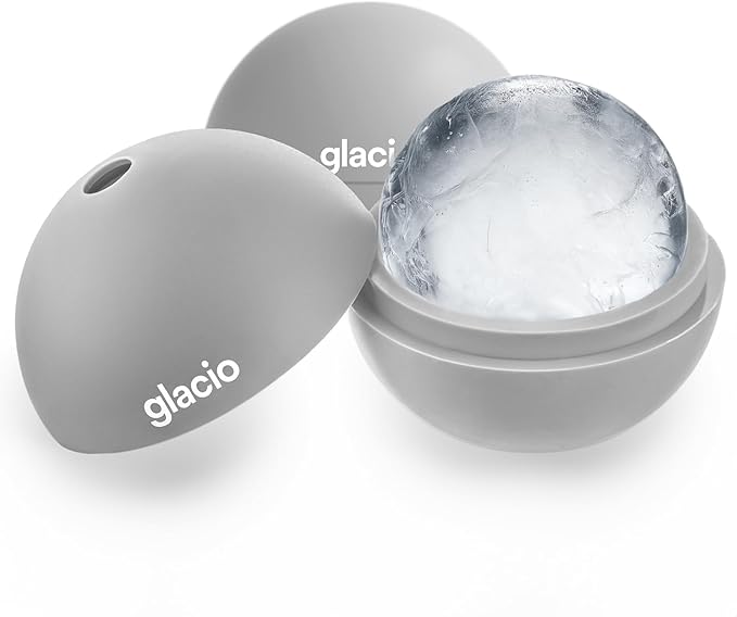 Round Ice Cube Molds – Large Whiskey Ice Ball Maker | BPA-Free Silicone Sphere Mold for Bourbon Cocktails Scotch & Home Bar | Slow-Melting Ice Balls