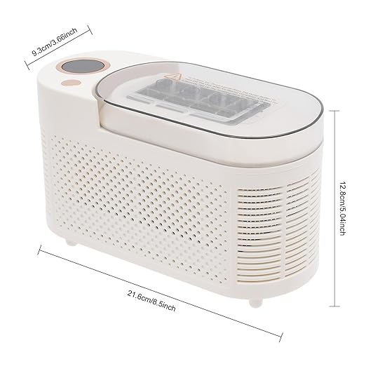 Portable Small Ice Maker, Mini Ice Cube Maker Countertop, 12V/AC Dual Power Quiet Compact Ice Machine with Clear Cover and Clip, for Home Kitchen, Camping RV, Dormitory, Office (White)