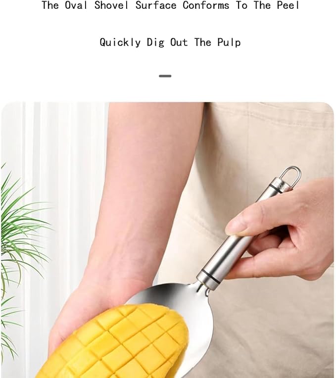 3Pcs Mango Slicer Fruit Fork Kit, Watermelon Cutter Slice, Stainless Steel Kitchen Fruit Cutter Slice Tool