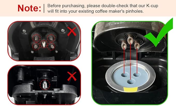 Stainless Steel Reusable K Cups Compatible for Ninja Coffee Maker,Upgrade 6 Pack K Cups Reusable Coffee Pods,Permanent Coffee Filters Fit for Ninja CFP201 CFP300 CFP400 (6 Pack)