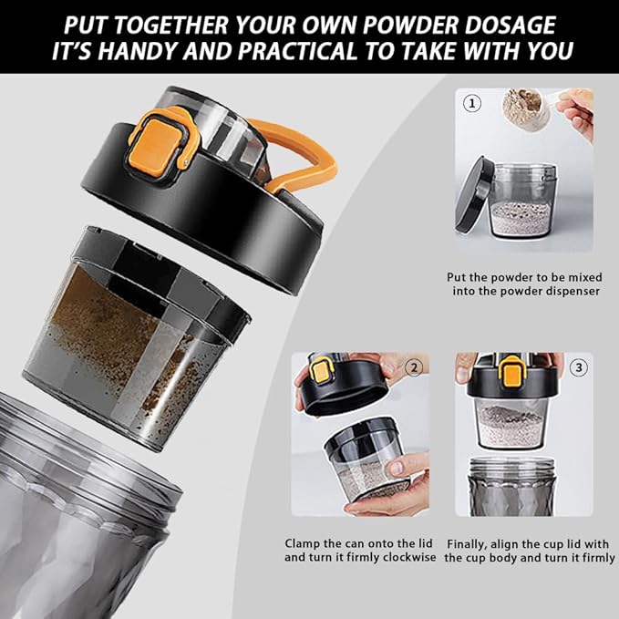 PROCHAIN Electric Protein Shaker Bottle, Protein Shakes Mixer, Portable Pre Workout Self Mixing Cup, Made with BPA-Free Tritan, 22oz