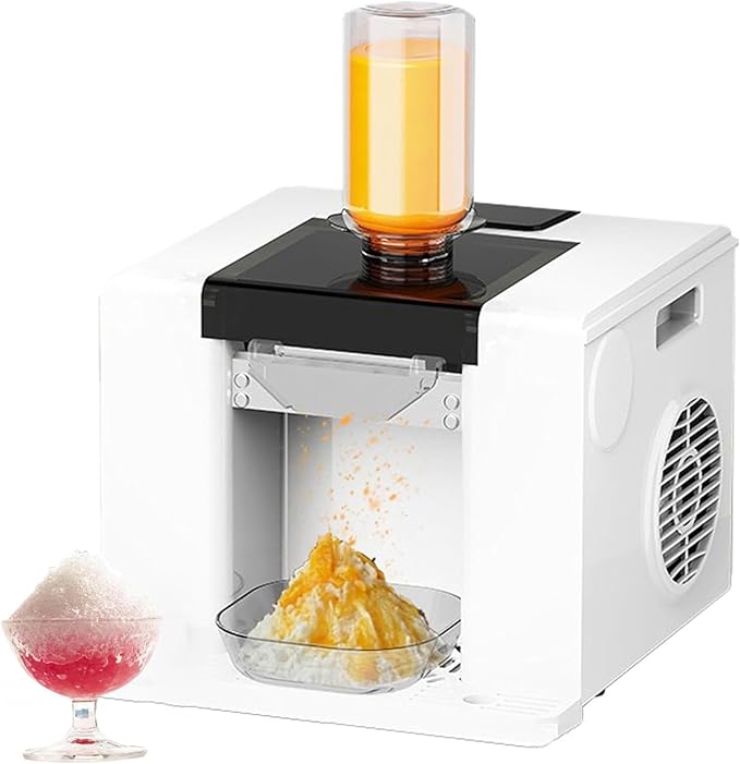 Electric Ice Crusher Machine,60Kg/24H High Capacity & Rapid Cooling,Perfect for Home,Restaurant,Bar,and Party Use,White